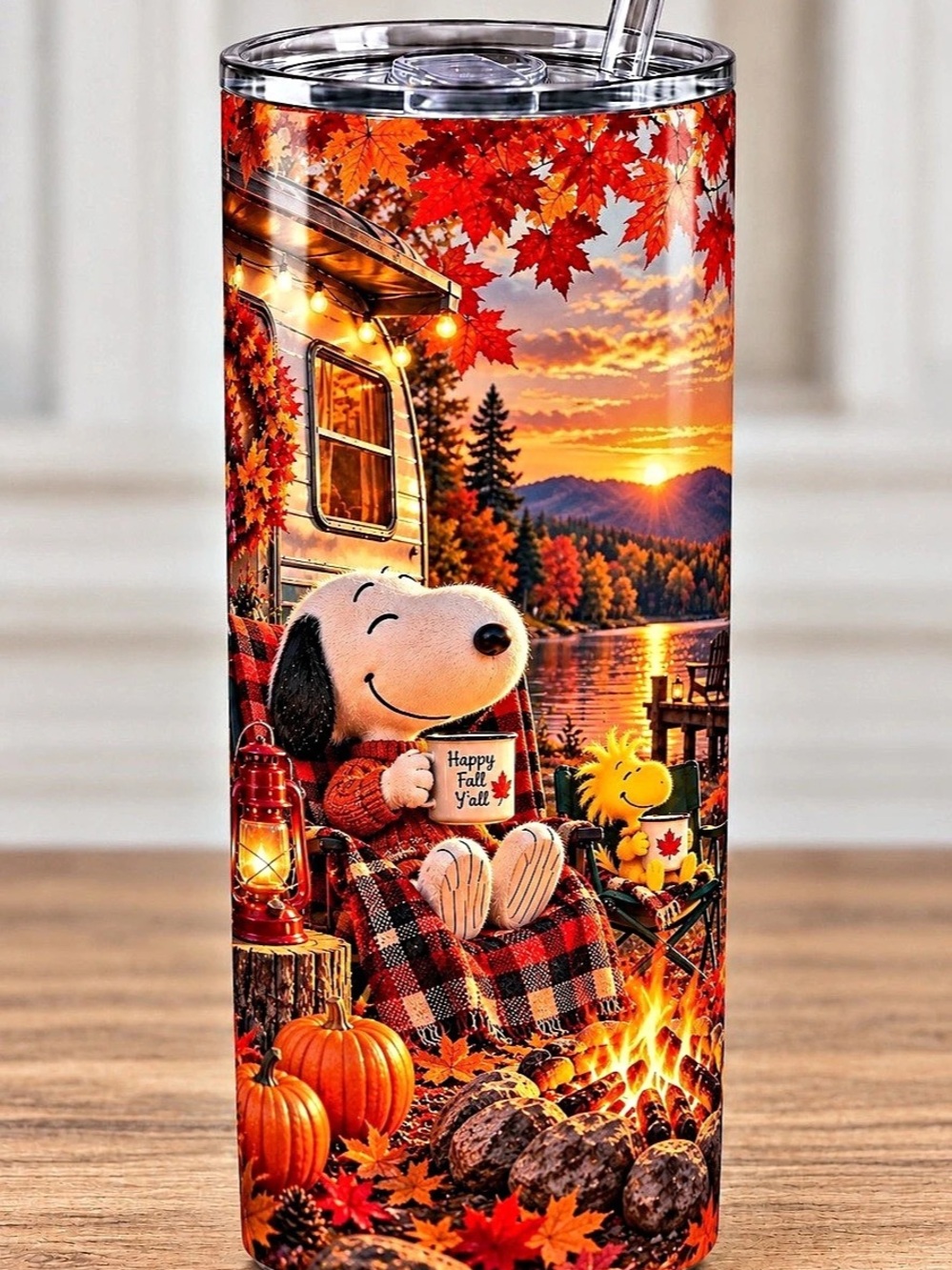 Peanuts Fall Harvest Autumn Tumbler